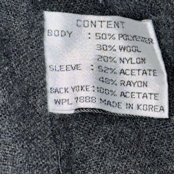 J.G. Hook Womens Teal Trench Coat Size 6 Demi Petite Polyester Wool Blend - Picture 6 of 12